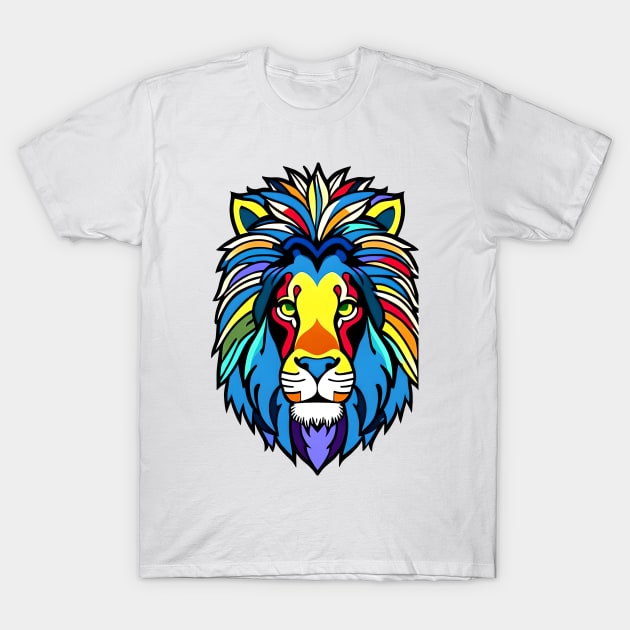 Rainbow Pride Lion T-Shirt by Obotan Mmienu